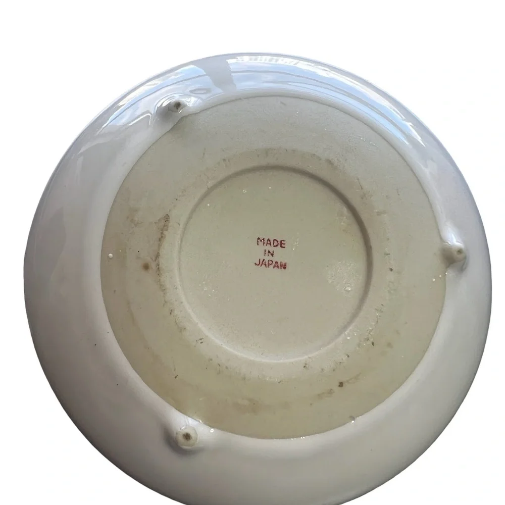 Vintage White Japanese Print Small Teapot Geisha over Bridge Sake Teapot. - Picture 5 of 9